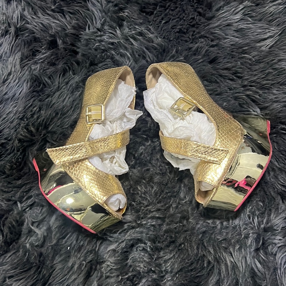 Gold Platform Heels